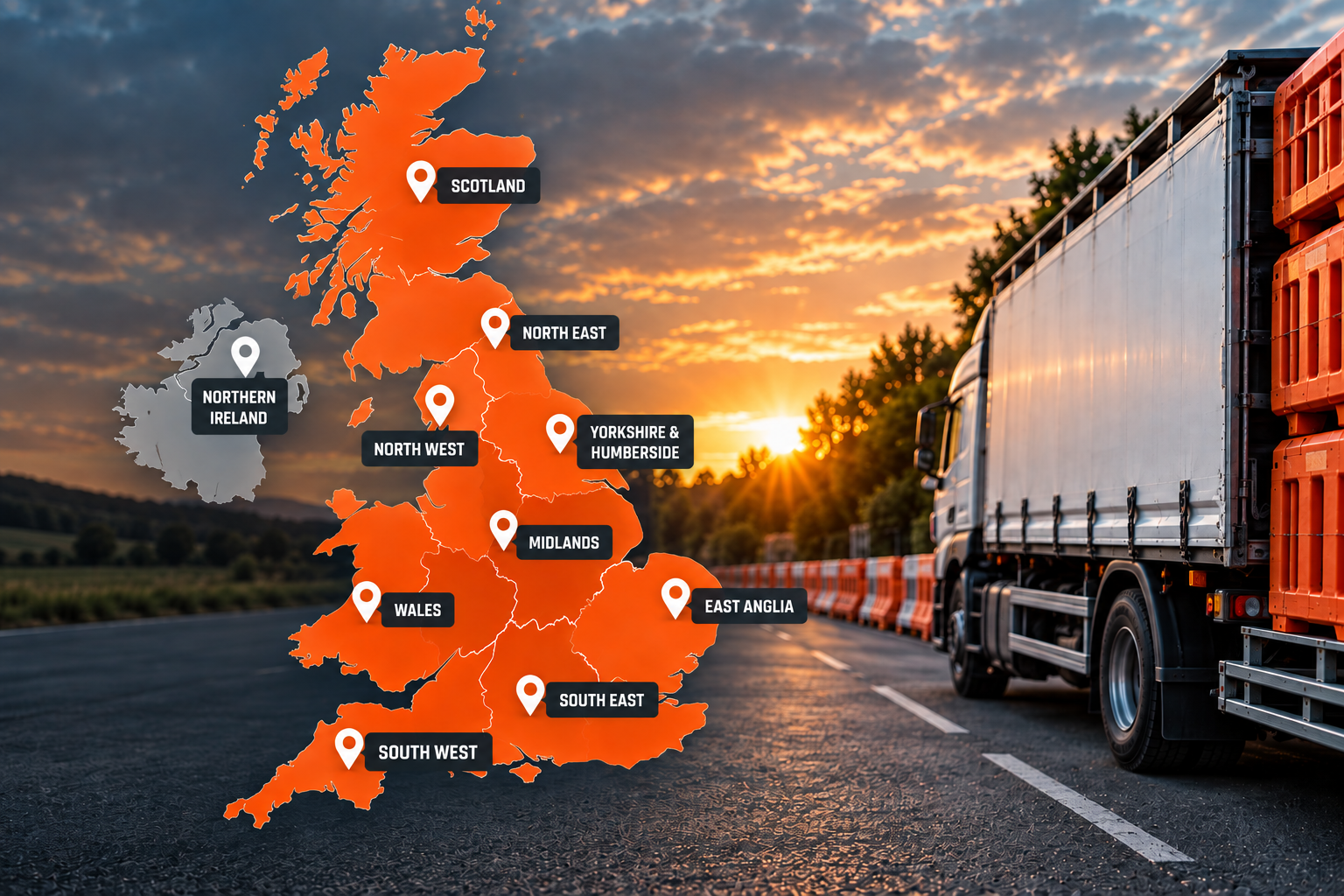 Map showing Barrier 2 U coverage across the United Kingdom